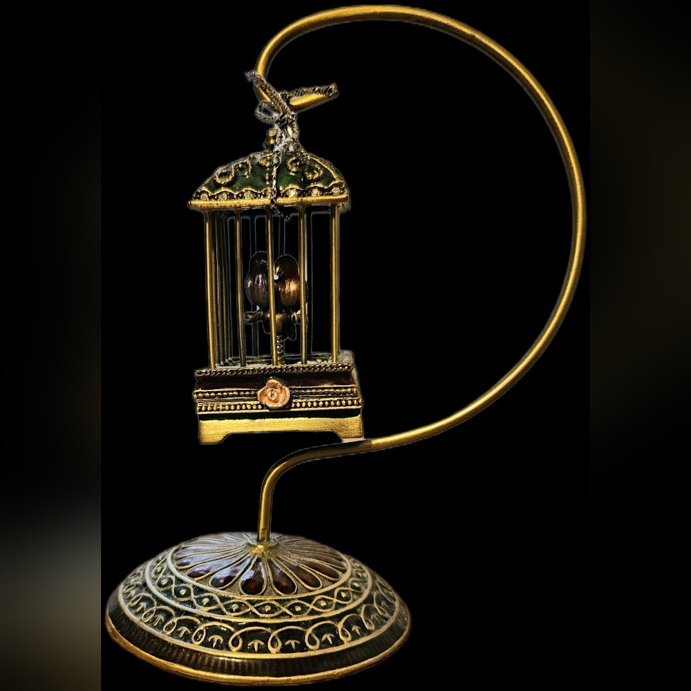 Elegant Miniature Birdcage Jewelry Holder/Trinket Box